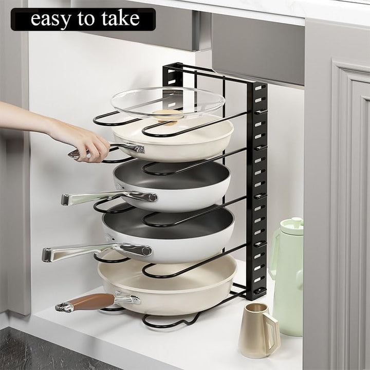 Metall Topf Halter Rack Multi Layers Einstellbare Arbeitsplatte Topf und Pfanne Speicher Rack Standi