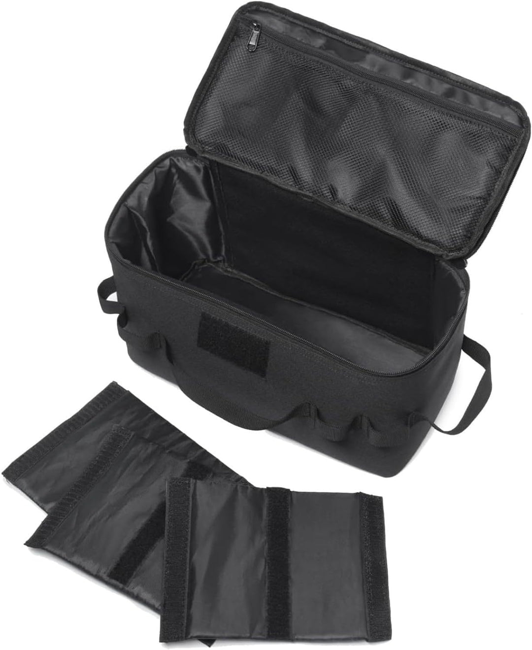 Tragbare Aufbewahrungstasche für Outdoor-Campingutensilien, Kochgeschirr und Picknick Schwarz, Schwa