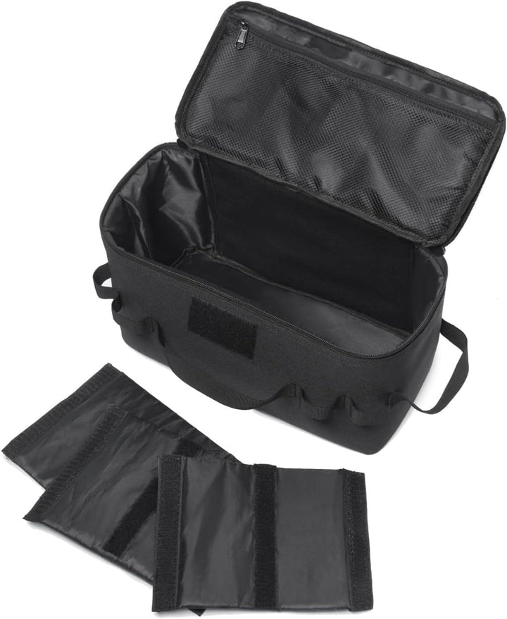 Tragbare Aufbewahrungstasche für Outdoor-Campingutensilien, Kochgeschirr und Picknick Schwarz, Schwa