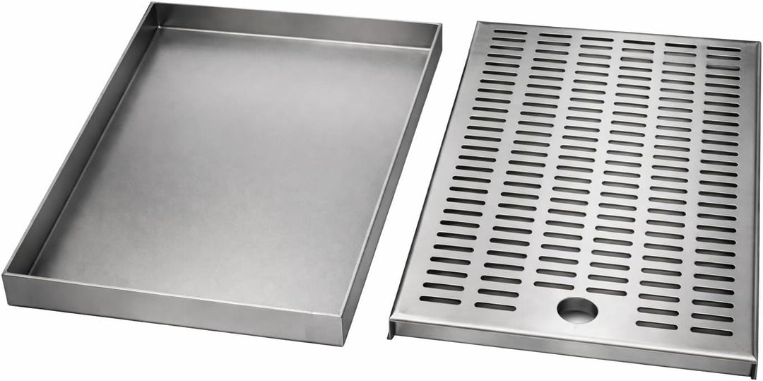 Tropfblech zum Auflegen 2 Teilig aus Edelstahl 440x195x27mm