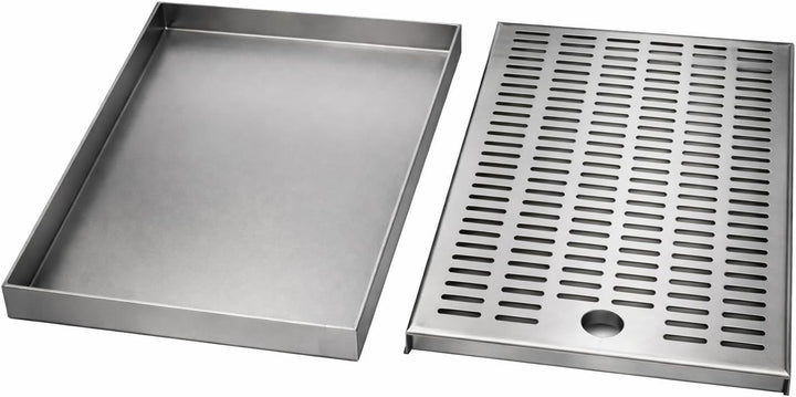 Tropfblech zum Auflegen 2 Teilig aus Edelstahl 250x160x20mm