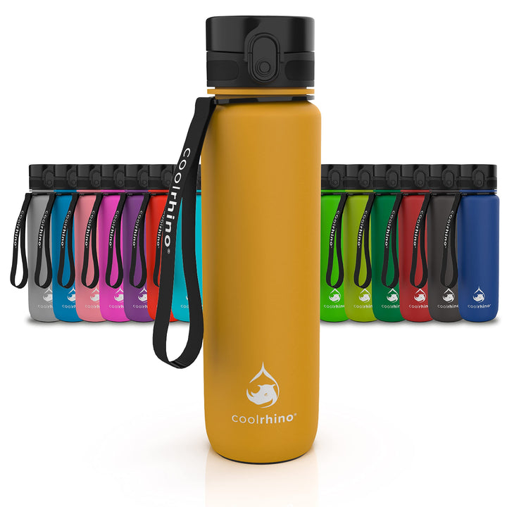 coolrhino Trinkflasche 350ml I 650ml I 1L I 1,5L für Sport, Outdoor, Schule, Fitness & Kinder - Wass