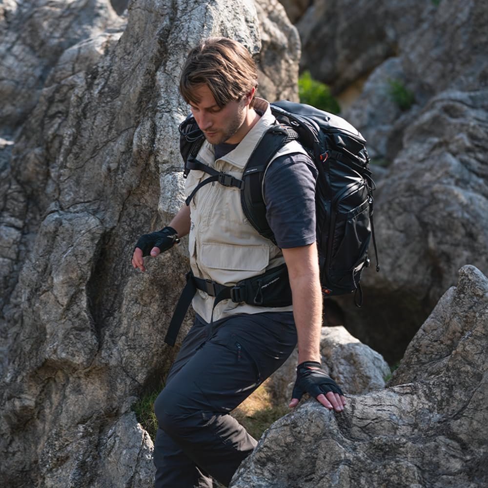 PGYTECH OnePro Flex Rucksack 30L (Space Black) + Kameraeinsatz, mittlere Grösse, Outdoor-Kameratasch