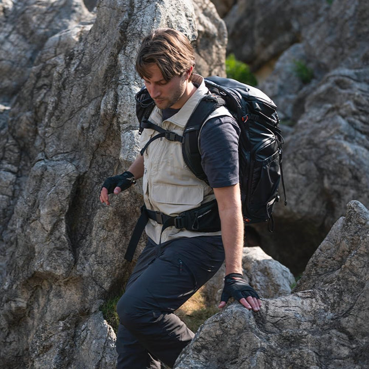 PGYTECH OnePro Flex Rucksack 30L (Space Black) + Kameraeinsatz, mittlere Grösse, Outdoor-Kameratasch