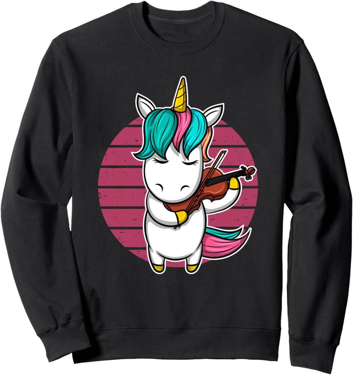 Violine Geigenspielerin Einhorn Geige Sweatshirt