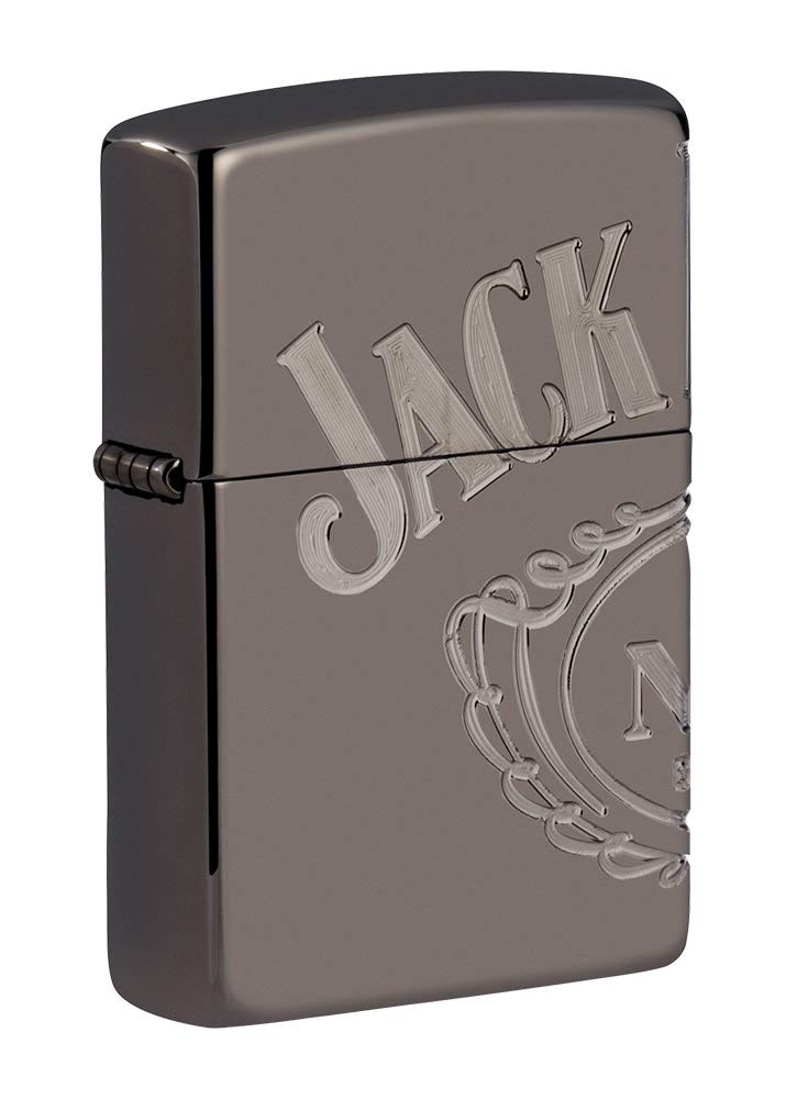 Zippo Armor Jack Daniels High Polish Black Ice Pocket Lighter Feuerzeug, schwarz, Einheitsgrösse, Sc