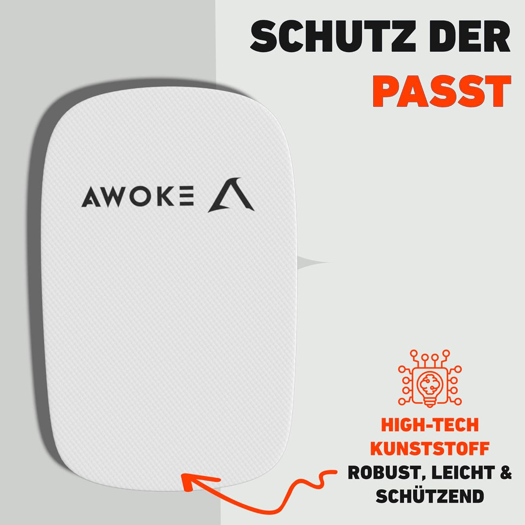 AWOKE® Anpassbare Schienbeinschoner Fussball Herren – Mini Schienbeinschoner für Fussball – Schienbe