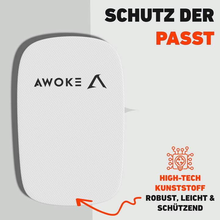 AWOKE® Anpassbare Schienbeinschoner Fussball Herren – Mini Schienbeinschoner für Fussball – Schienbe