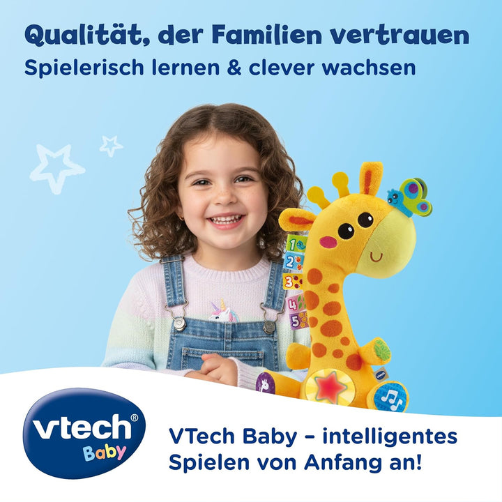 Vtech Baby Tanz-mit-Mir-Giraffe – Interaktives, nachsprechendes Plüschtier mit Musik-, Zahlen- und A