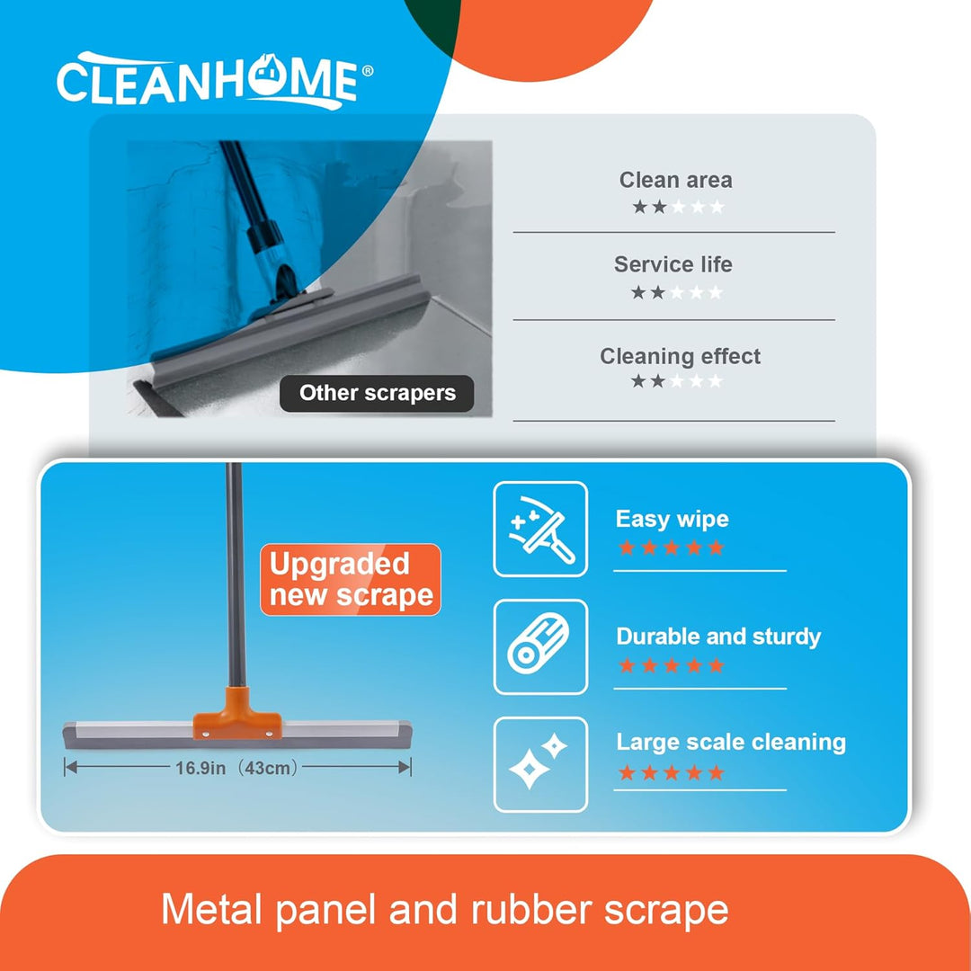 CLEANHOME Wasserschieber Bodenabzieher Dusche Mit Teleskopisch Stiel 112-138cm,Neuer Abzieher Dusche