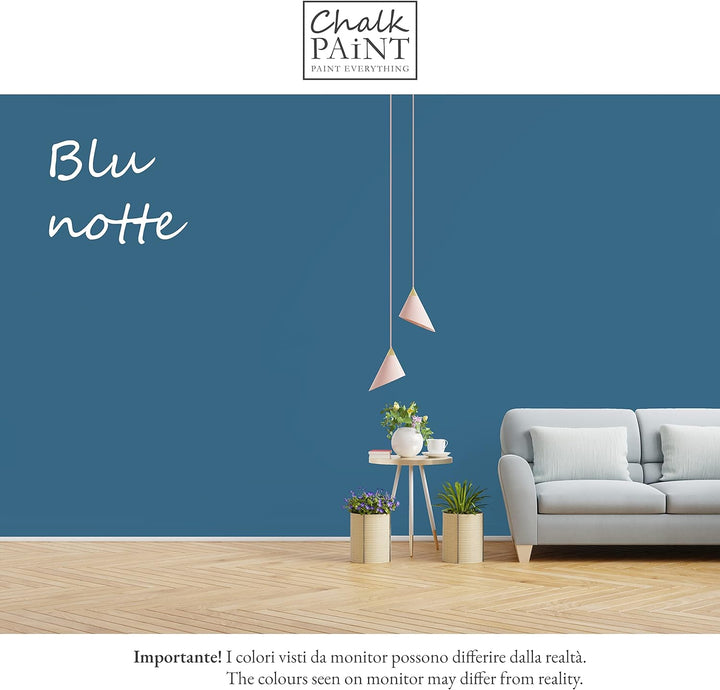 Chalk Paint Everything® Blu notte Kreidefarbe Wasserbasis für Alle Oberflächen einfach zu verarbeite