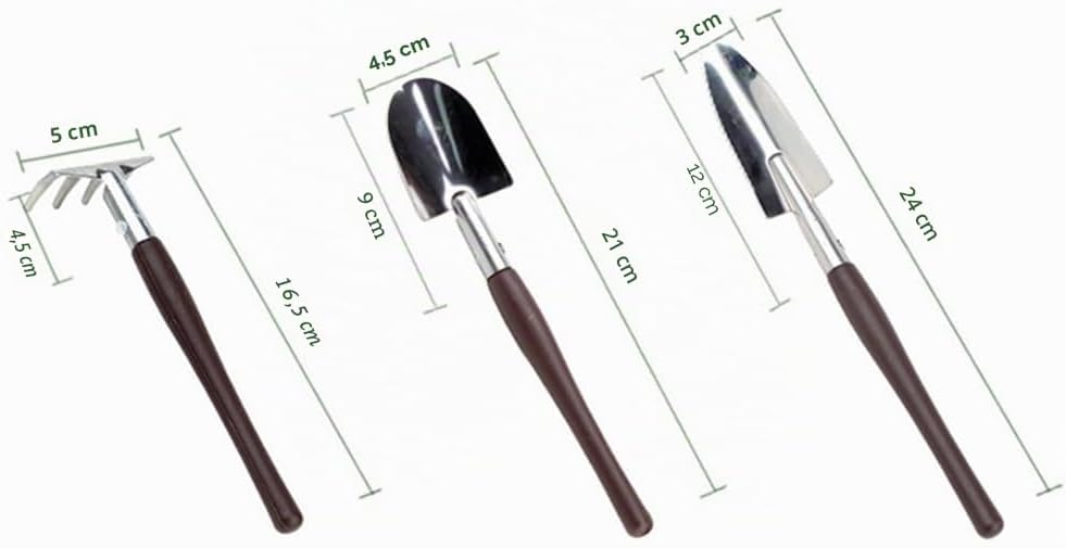 Hemoton 3-teilig Gartenwerkzeug Set Mini Harke für Blumentopf Handheld-Garten-Werkzeug-Set, Mini-Har