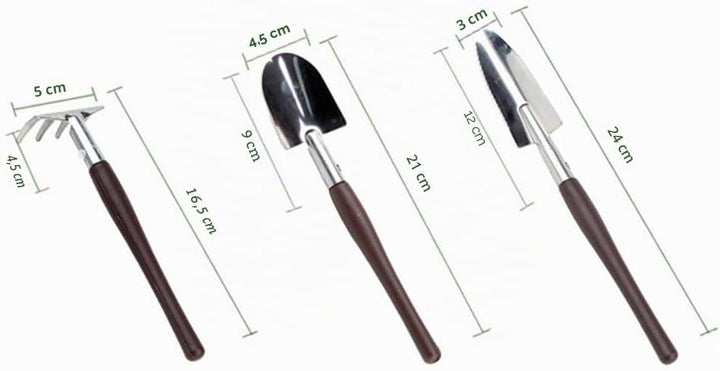 Hemoton 3-teilig Gartenwerkzeug Set Mini Harke für Blumentopf Handheld-Garten-Werkzeug-Set, Mini-Har