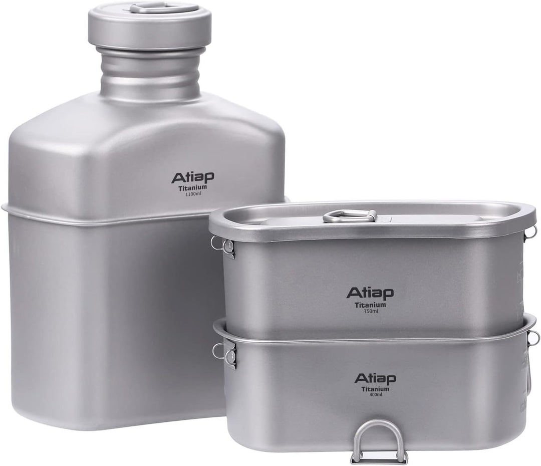 Titan Canteen Sauerei-Set mit Wasserflaschentopf, ultraleicht, tragbar, 1100 ml Topf mit 750 ml und