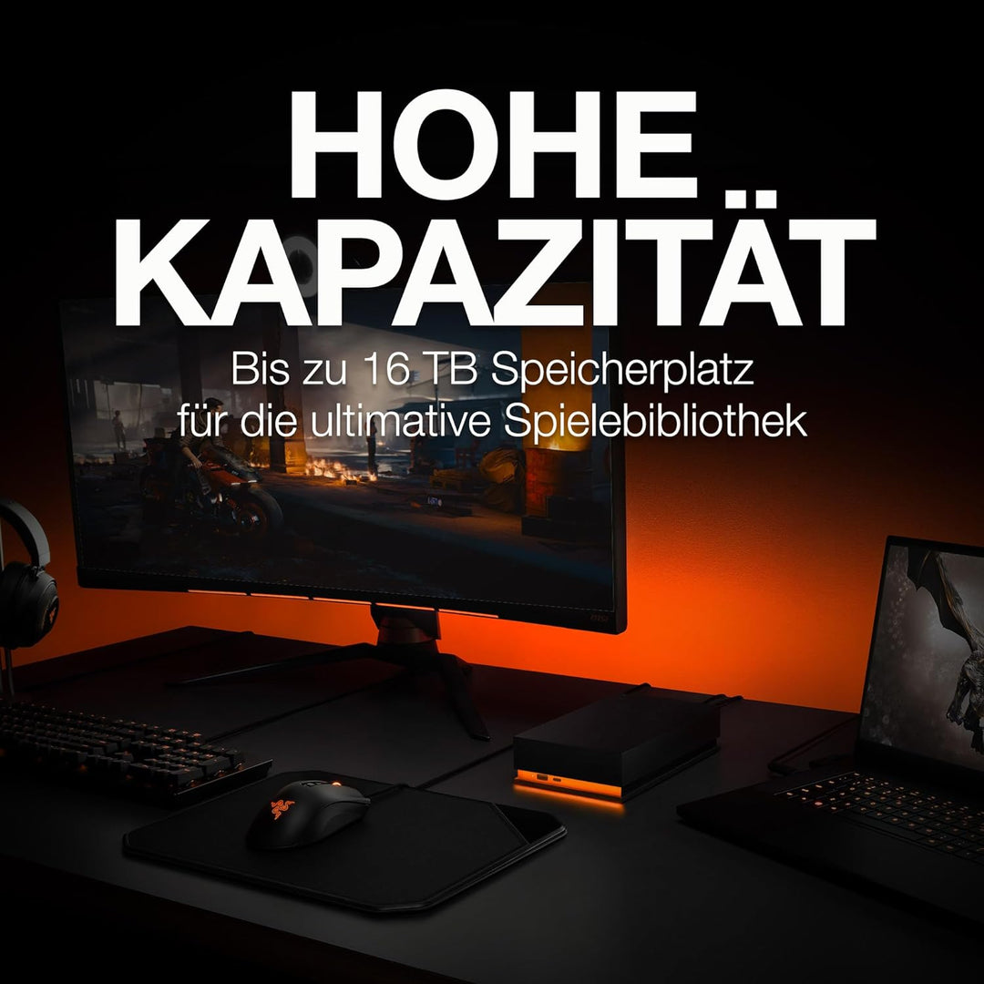 Seagate FireCuda Gaming Hub, 16TB externe HDD, PC-Gaming, inkl. 3 Jahre Rescue Service, Modellnr.: S