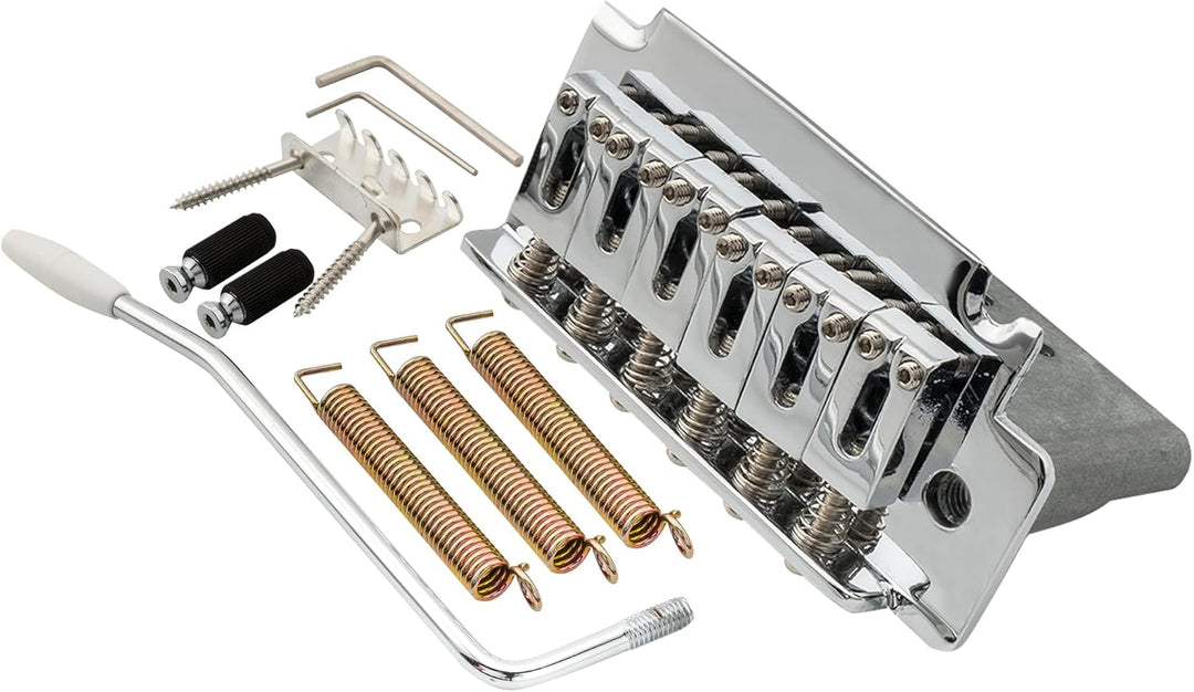 Musiclily Pro 52,5mm 2-Punkt-Stil Gitarren Tremolo Steg Brücke Kurzer Block für Squier Strat, Chrom