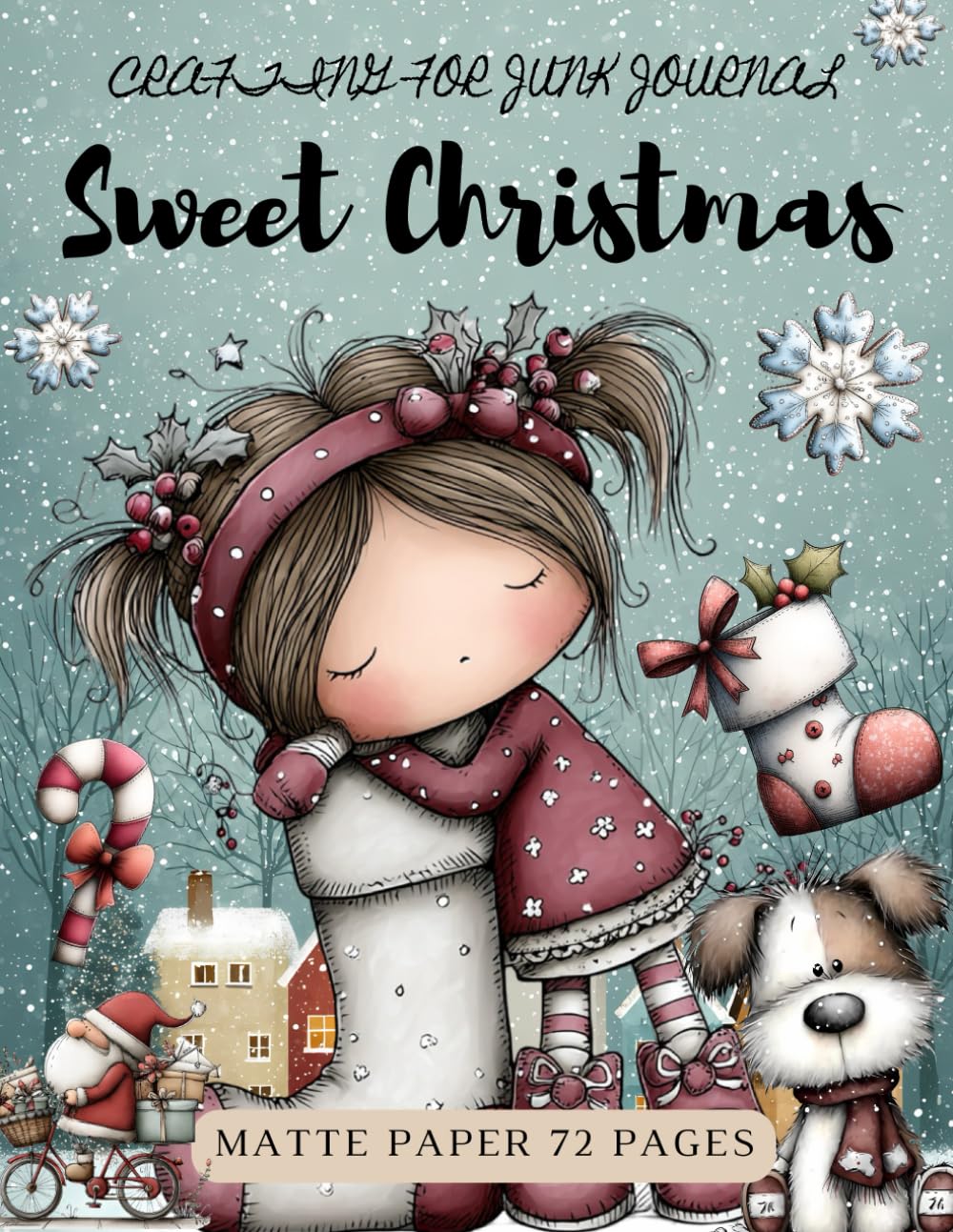 Crafting for Junk Journals Sweet Christmas Ephemera Book: High Quality Images Of Peoples, For Paper