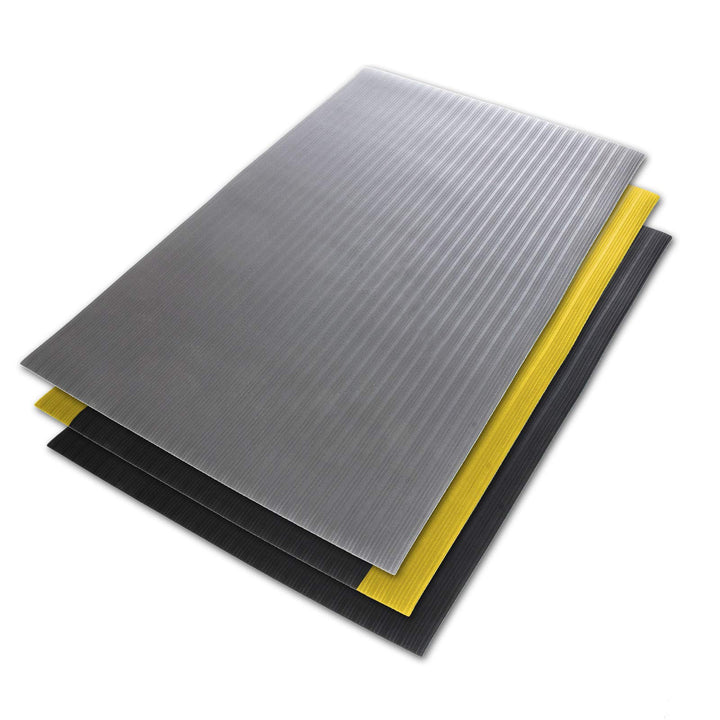 Floordirekt Anti-Ermüdungsmatte Softer-Work-Mat 60 x 50 cm, Grau - Ergonomische Arbeitsplatzmatte -