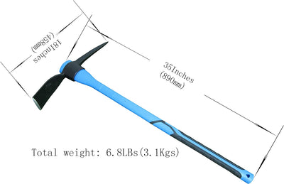 35Inches geschmiedete Heavy Duty Mattock Hacke, mächtige Mattock Pick 6.8LB