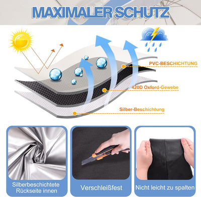 Sonnenschirm Schutzhülle Ampelschirm Schutzhülle für 2m-4m,Sonnenschirm Abdeckung 420D Schutzhülle S
