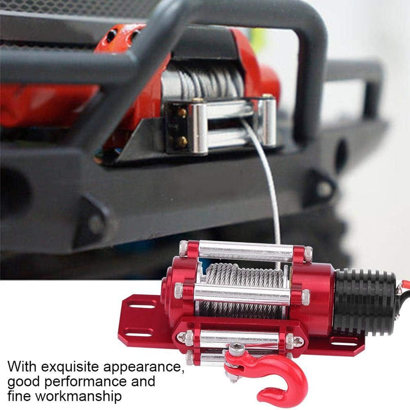 Dilwe RC Winch, 1/10 Elektro-Metallmodellfahrzeug-Crawler-Autozubehör mit Fernbedienung, Elektrische