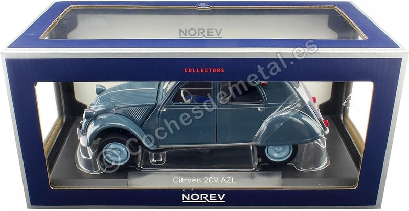 Norev NV181485 Citroën 2CV AZL 1959-Glacier Blue Citroen Collectable Model, Multi