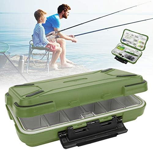 Wasserdichter Organizer für Angelgeräte mit Doppelseitigen Fächern für Köder, Haken und Zubehör. Dic