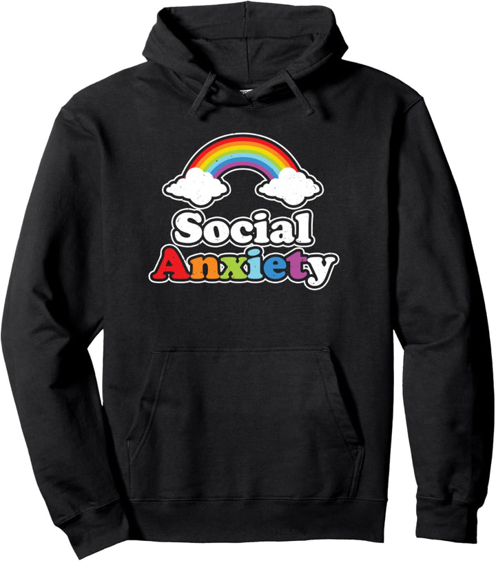 Social Anxiety Emo Clothes Aesthetic Soft Goth Alternative Pullover Hoodie