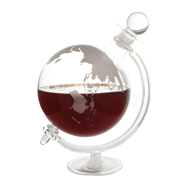 Jeray Mixology Globe Whisky Dekanter Glas mit Wiege