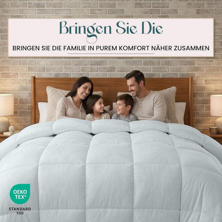 Utopia Bedding Bettdecke Ohne Bezug 135x200 cm, Flauschige Decke, Hellgrau Hellgrau Warme Bettdecke
