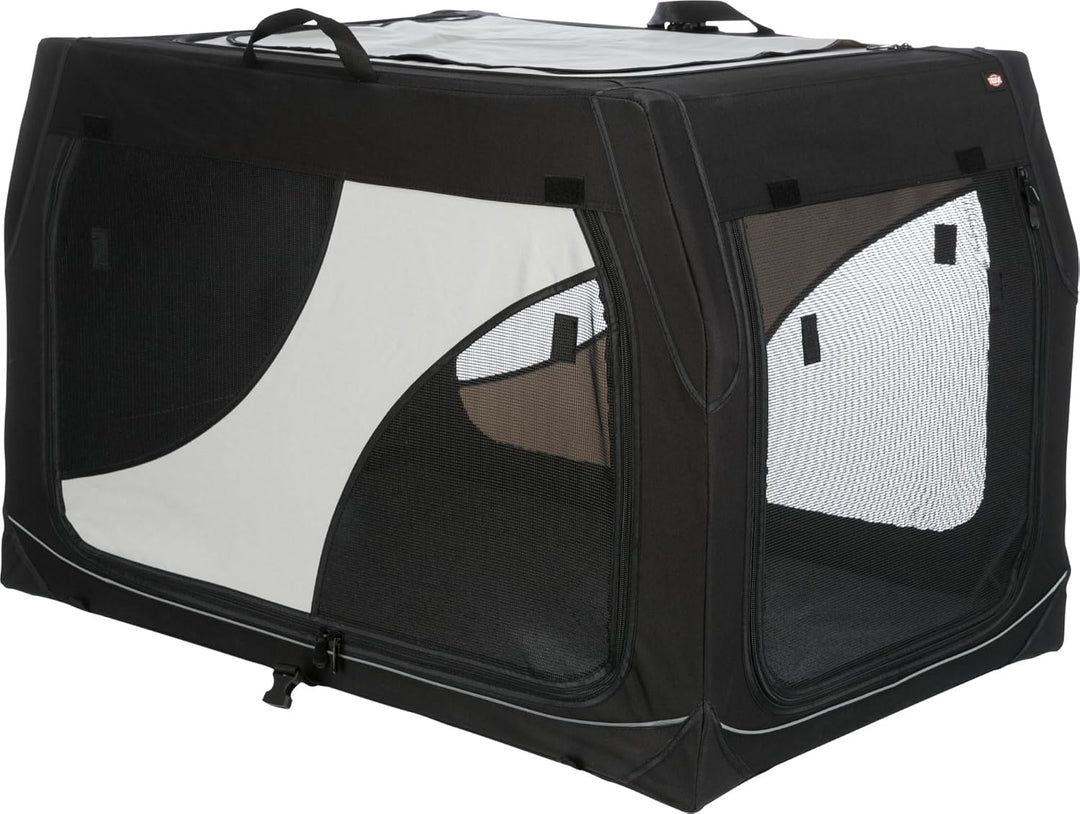 TRIXIE Hundebox Vario, 91x58x61 cm – komfortable Hundebox für kleine bis mittelgrosse Hunde – gemü