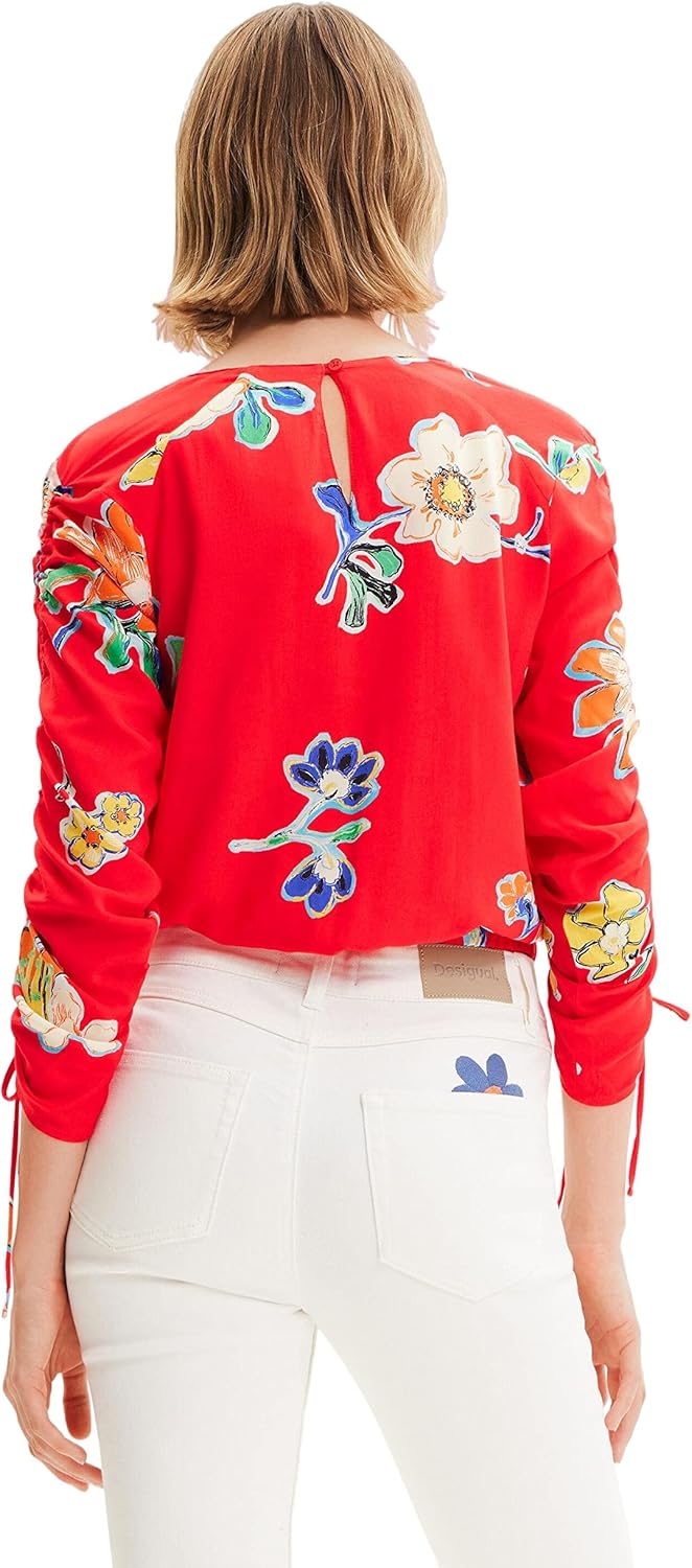 Desigual Damen Blouse XS Rot, XS Rot