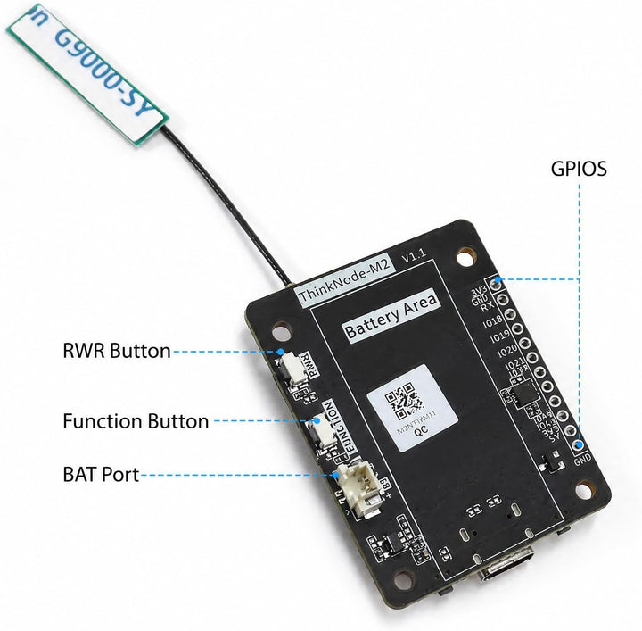 ELECROW Transceiver Kompatibel für LoRa Meshtastic mit GPS und ESP32-S3 - ThinkNode M2 mit 1,3-Zoll-