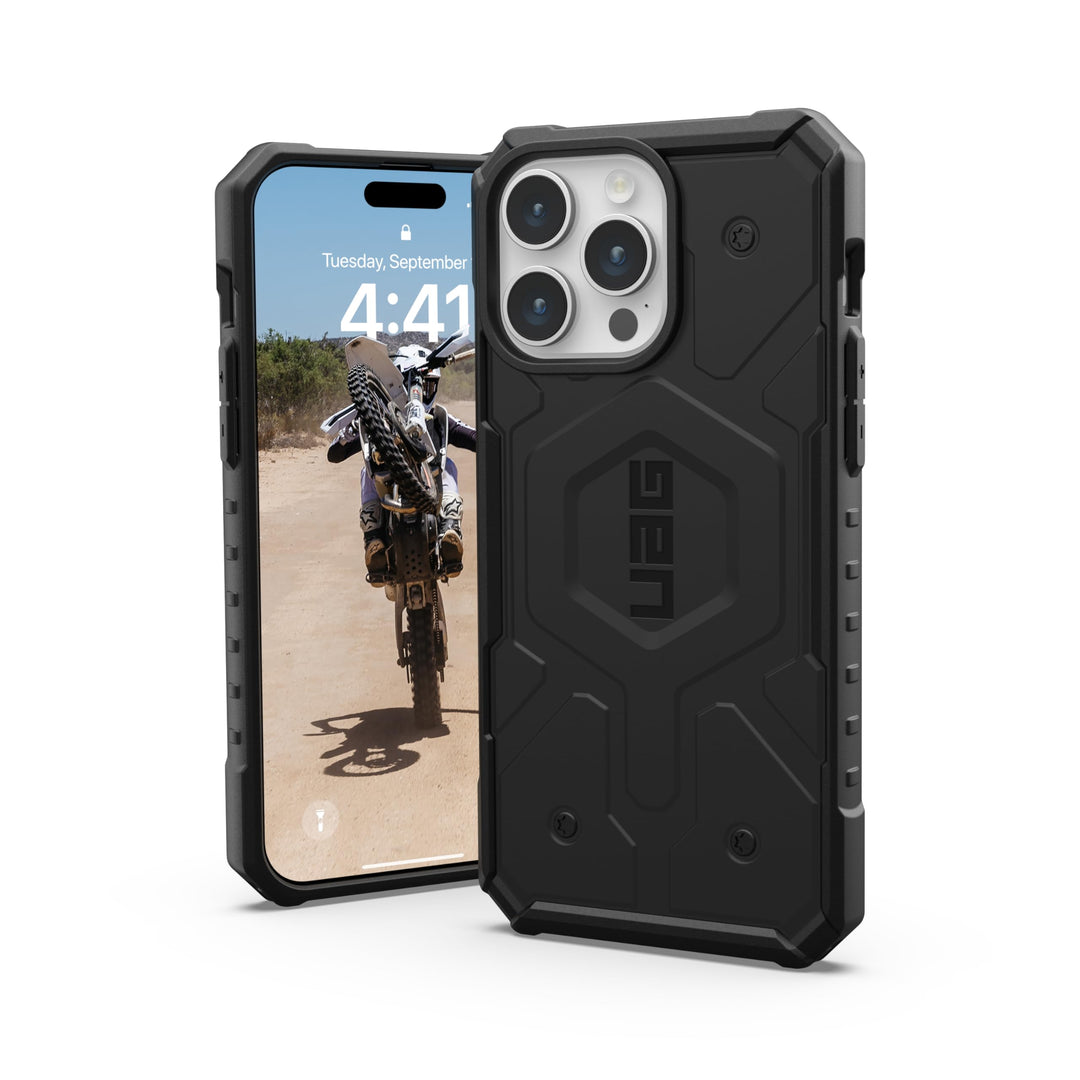 URBAN ARMOR GEAR Pathfinder Hülle kompatibel mit Apple iPhone 15 Pro Max Case [Wireless Charging/Mag