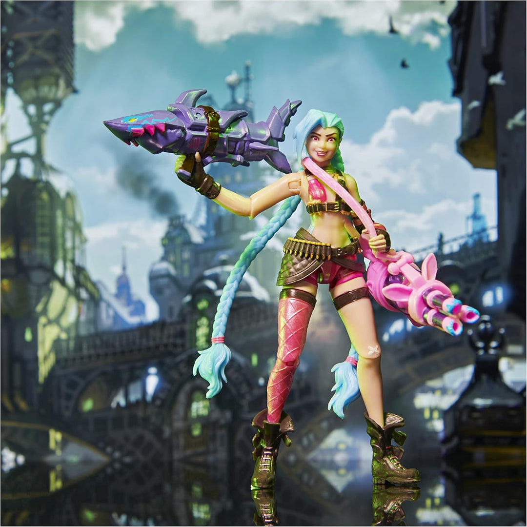 League of Legends - 10cm Actionfiguren 5er Pack (Vi, Caitlyn, Ekko, Heimerdinger und exklusiver Jinx