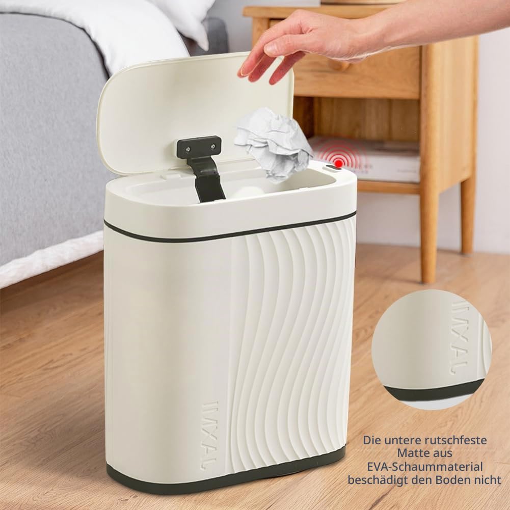Automatischer Mülleimer Elektrisch mit Sensor - Badezimmer Mülleimer, Mülleimer Küche, Geruchsdicht