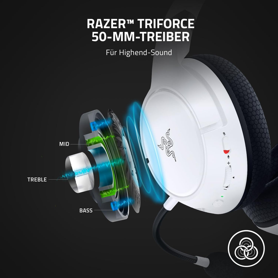 Razer Kaira - Kabellose Gaming Kopfhörer für Xbox Series X (Triforce Titanium 50mm Treiber, HyperCle