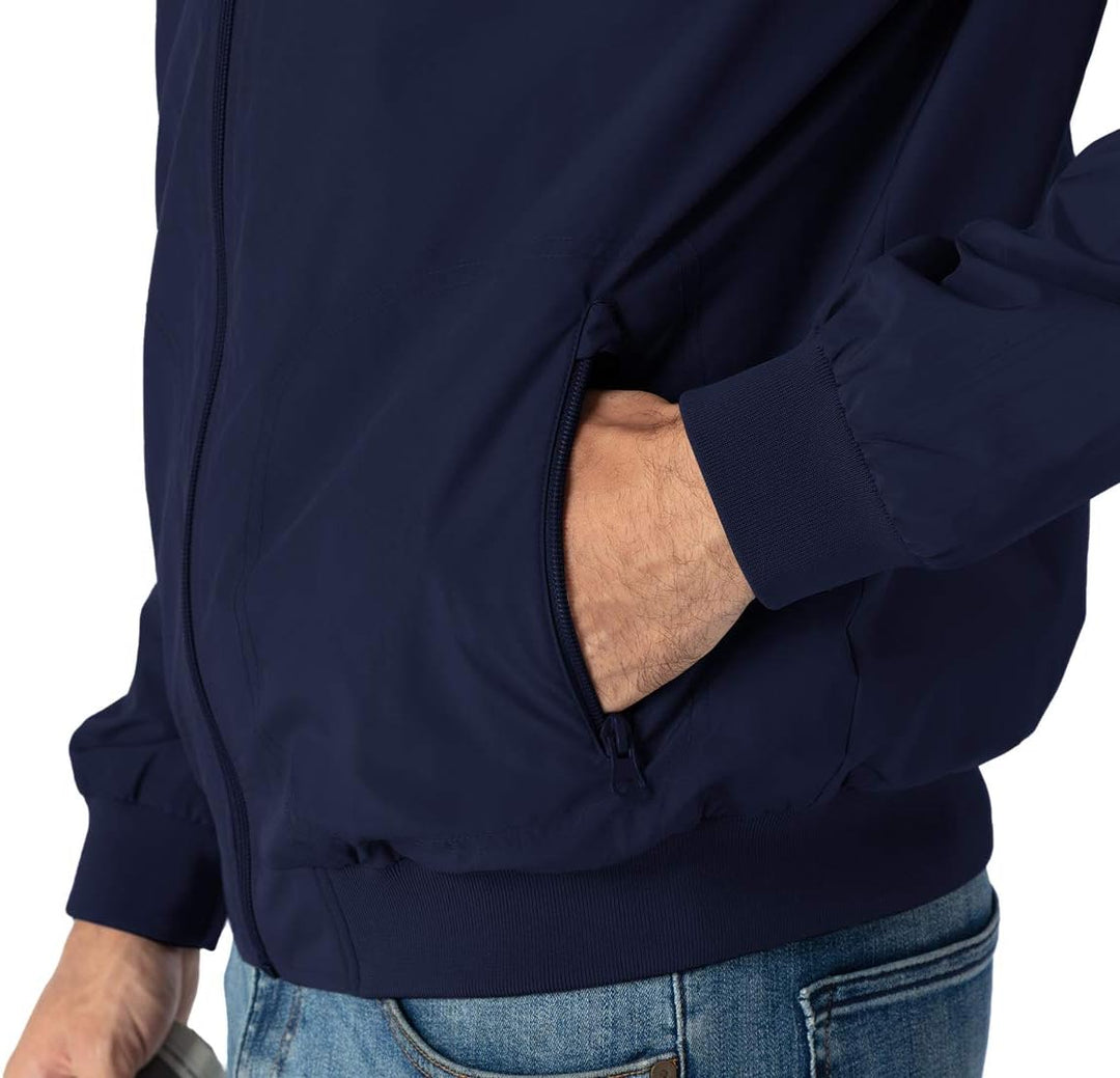 YSENTO Herren Bomberjacke Leichte Übergangsjacke Blouson Windbreaker Stehkragen Baseball Fliegerjack