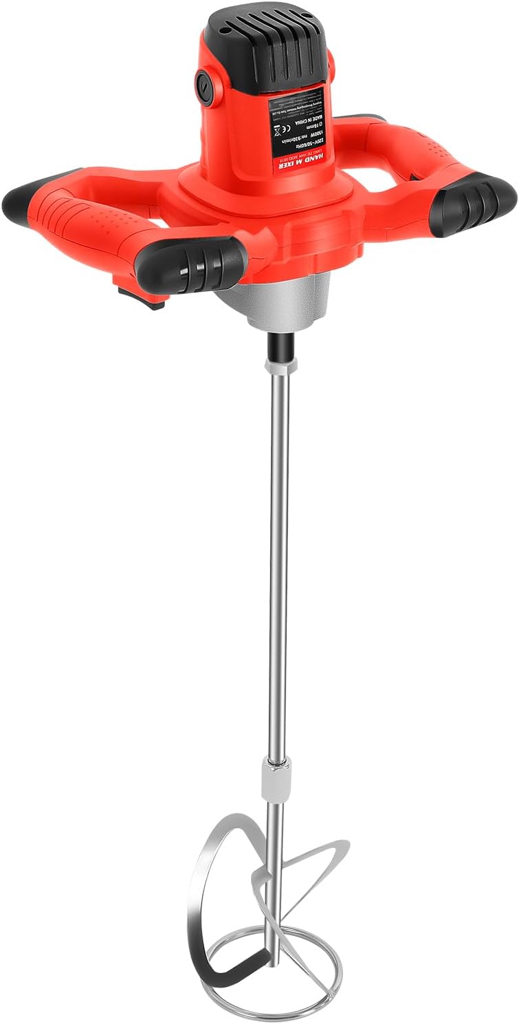Mörtelrührer Rührwerk 220V 1500W 930r/min 6 Gang Elektrischer Betonmischer Tragbarer Farb und Mörtel