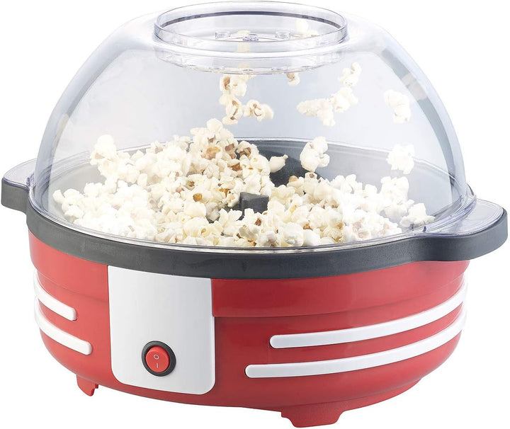 Rosenstein & Söhne Popcorn Topf: Retro-Popcorn-Maschine mit Rührwerk und Antihaftbeschichtung, 850 W