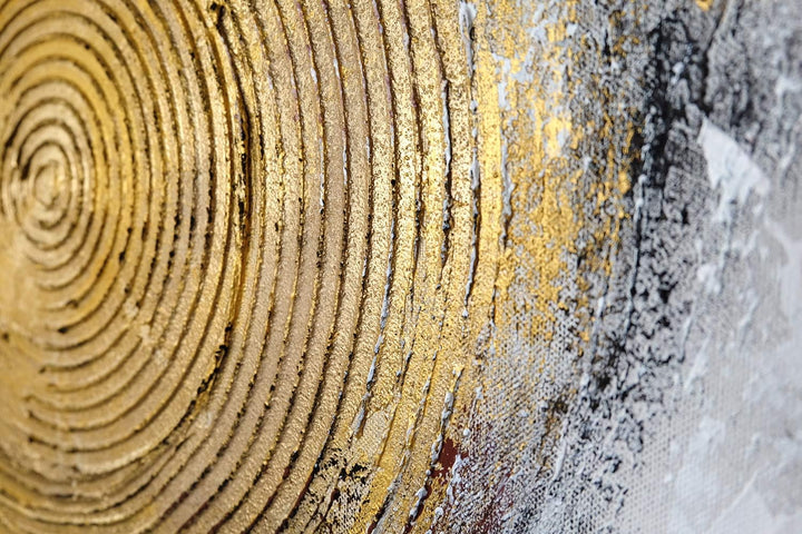 Monica Mirafiori I 100% HANDGEMALT I Gemälde Golden Ciecles 100x50cm | Gemälde Handgemalt | Acrylgem