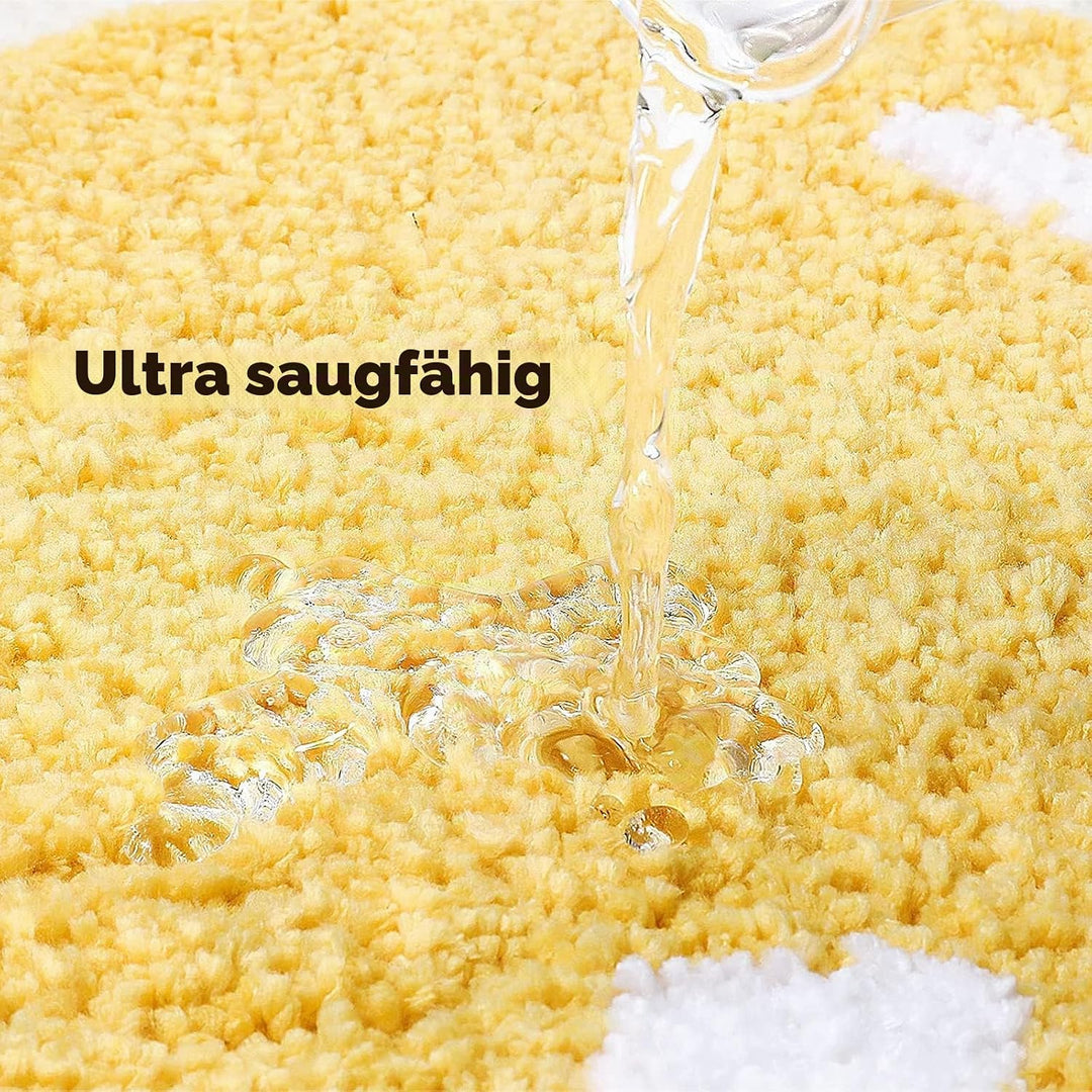Badematte, lustig, niedlich, ultraweich, Plüsch, zottelig, wasserabsorbierend, rutschfest, maschinen