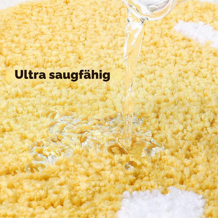 Badematte, lustig, niedlich, ultraweich, Plüsch, zottelig, wasserabsorbierend, rutschfest, maschinen