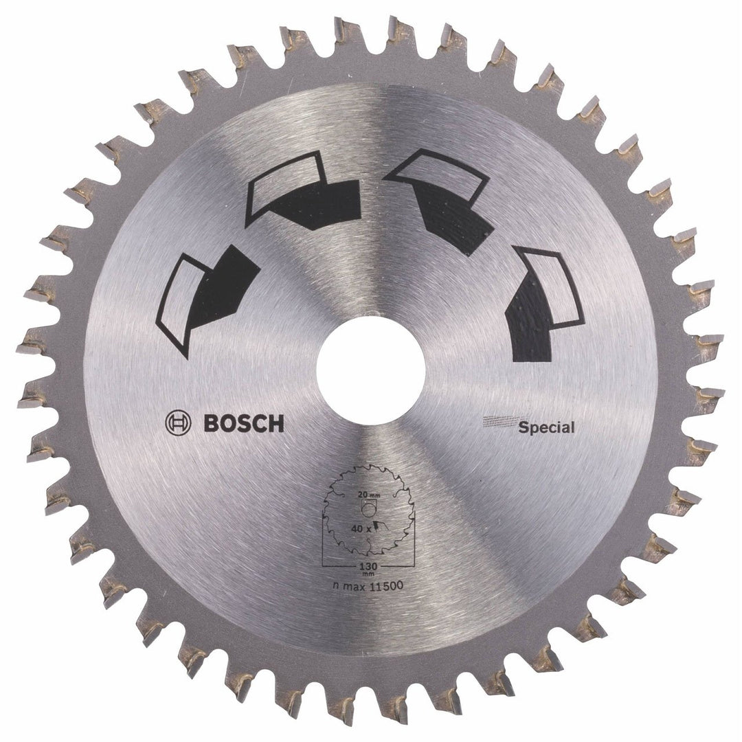 Bosch 1x Kreissägeblatt Special (Sägeblatt für Holz, Nichteisenmetalle, Kunststoffe, Ø 130 x 2.2/1.6