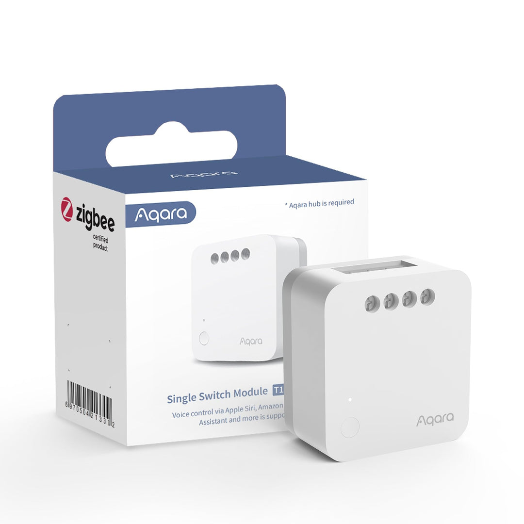 Aqara Einzelschalter-Modul T1 (ohne Neutralleiter) (HomeKit), Weiss