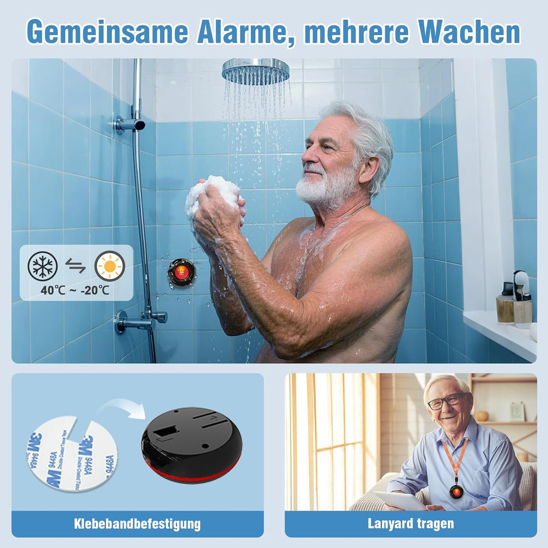 ChunHee Notrufknopf für Senioren Senioren Notruf Tuya WiFi Smart Notrufklingel Alert System für älte