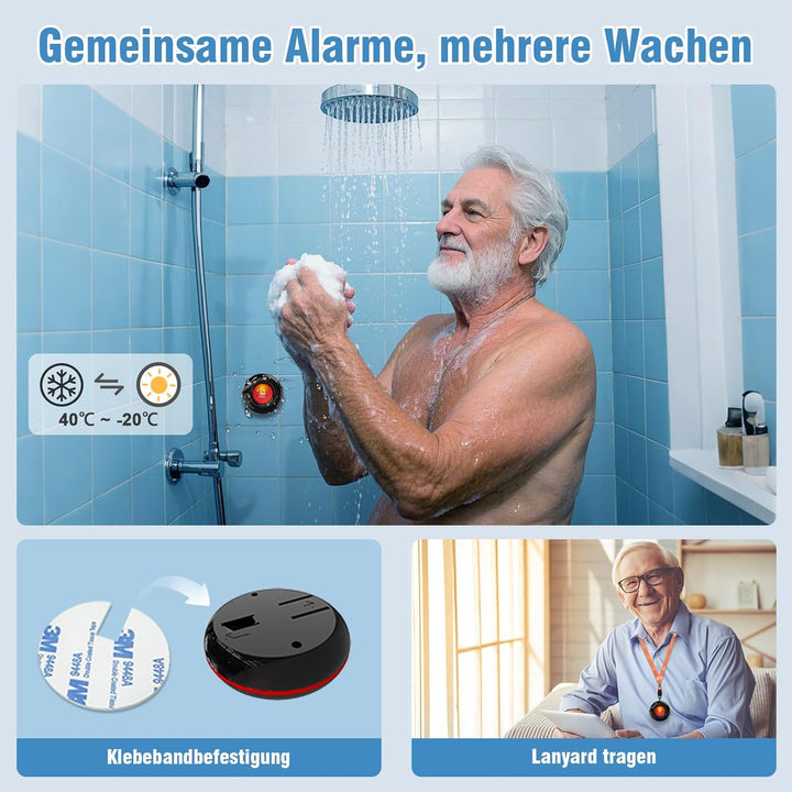 ChunHee Notrufknopf für Senioren Senioren Notruf Tuya WiFi Smart Notrufklingel Alert System für älte