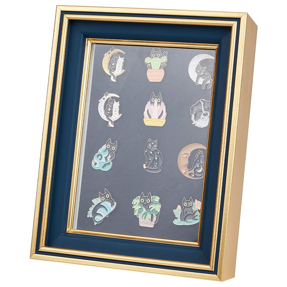 OLYCRAFT Schattenbox Zur Anzeige von Goldenen Anstecknadeln 17x5.3x22cm Grosser Anzeigerahmen Für An