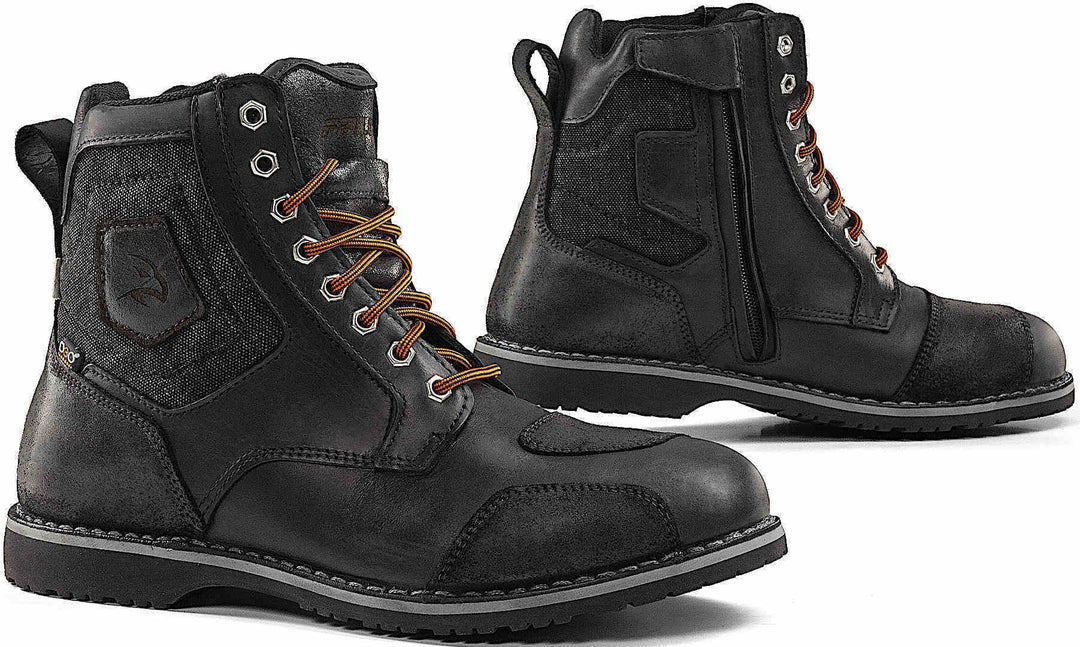 Falco Ranger 2 Wasserdichte Motorradstiefel, schwarz, 42 42 EU Schwarz, 42 EU Schwarz