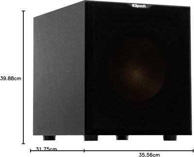 Klipsch R-10 SW Subwoofer, Farbe: schwarz R-10 SW Single, R-10 SW Single